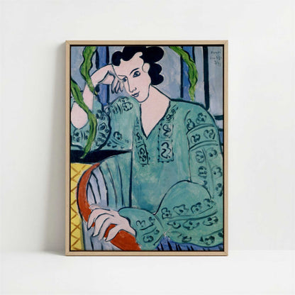 Framed Canvas - Framed canvas in oak color frame