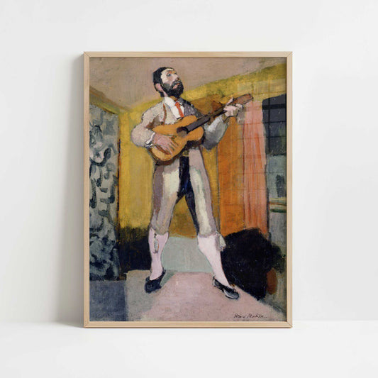 The Guitarist (1903) by Henri Matisse – Art Print - Art print in oak frame