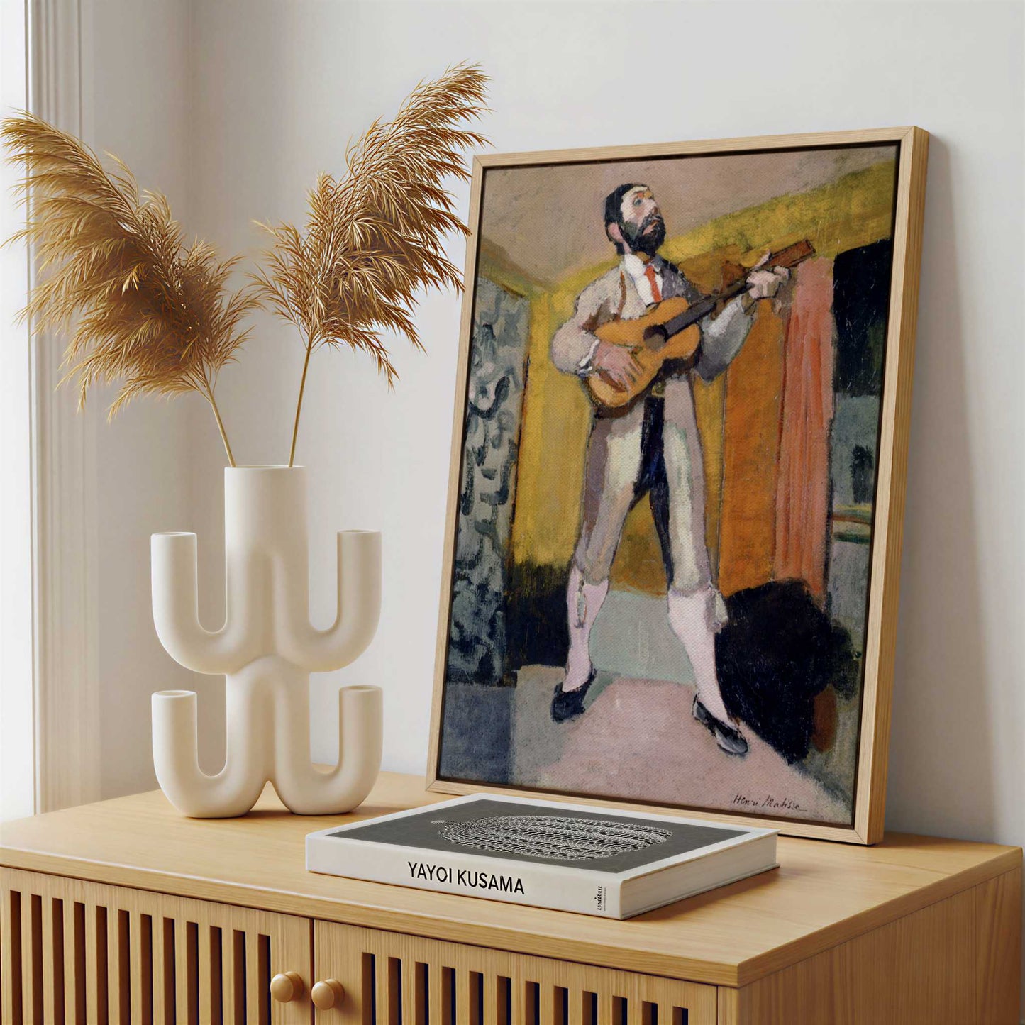 Framed Canvas - Framed canvas in a stylish interior setting