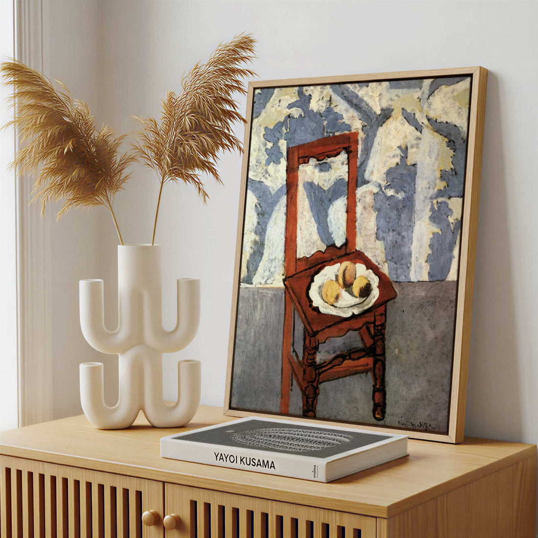 Framed Canvas - Framed canvas in a stylish interior setting