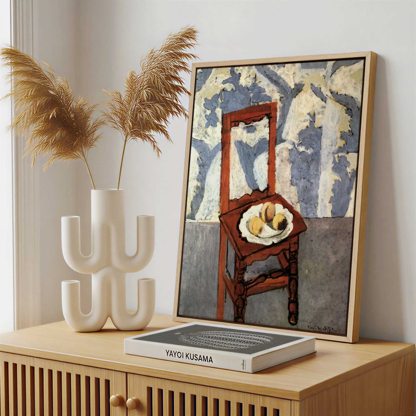 Framed Canvas - Framed canvas in a stylish interior setting