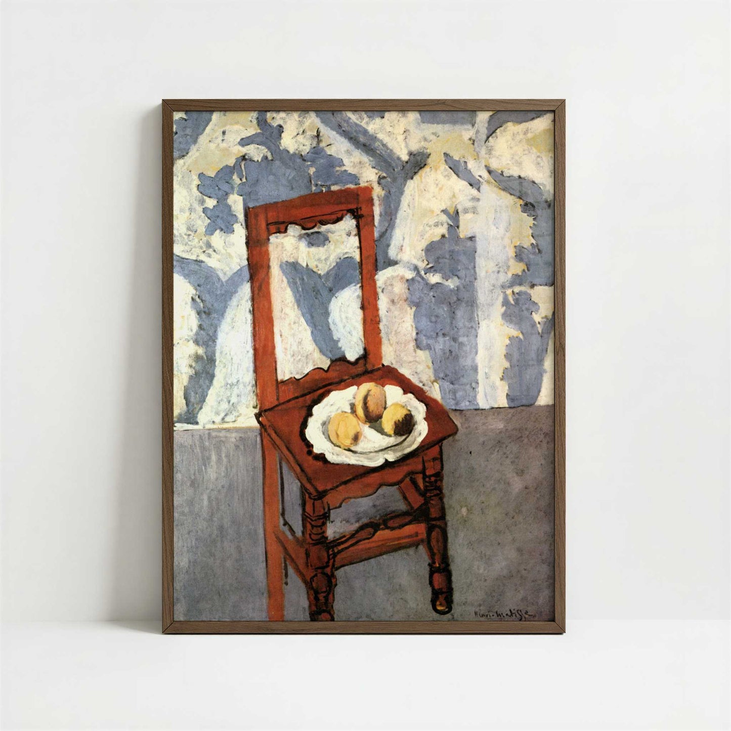 The Lorrain Chair (1919) by Henri Matisse – Art Print - Art print in dark wood frame