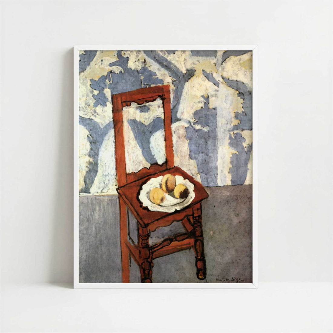 The Lorrain Chair (1919) by Henri Matisse – Art Print - Art print in white frame