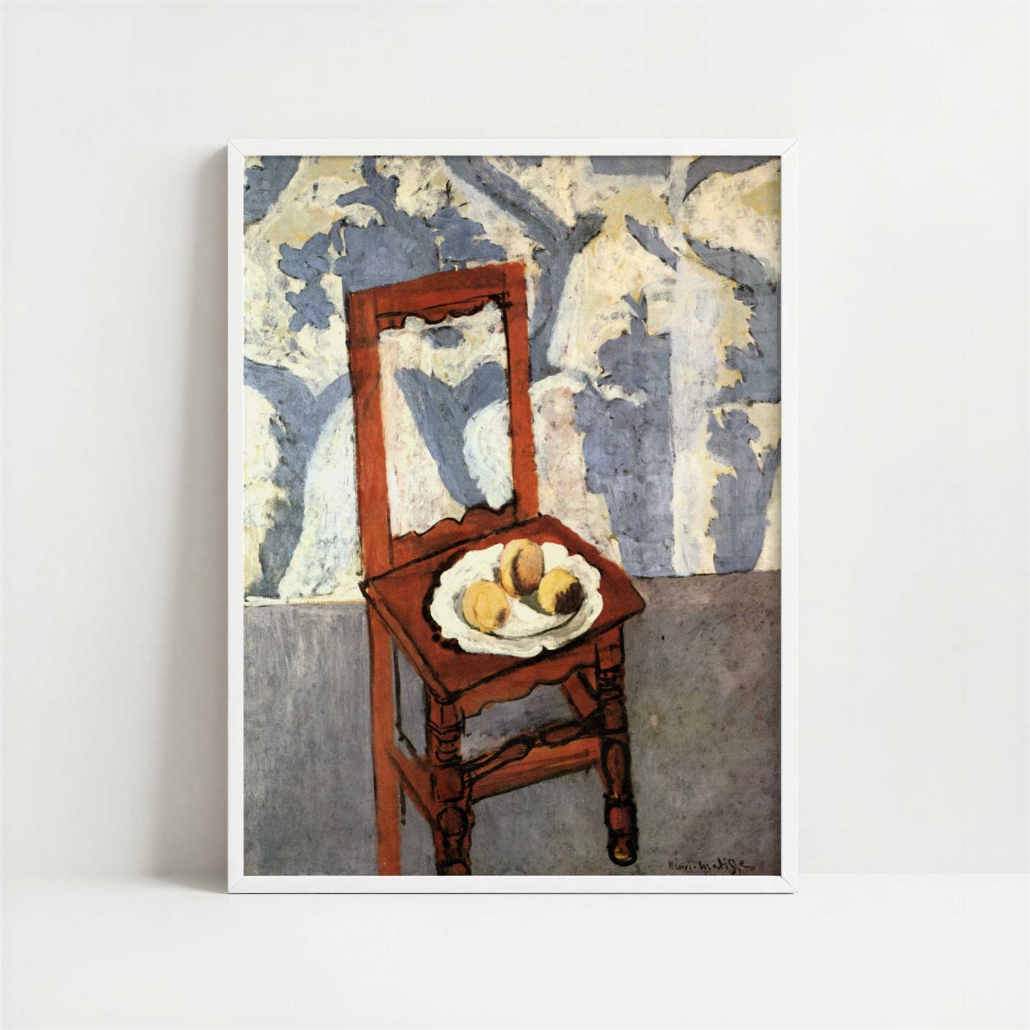 The Lorrain Chair (1919) by Henri Matisse – Art Print - Art print in white frame