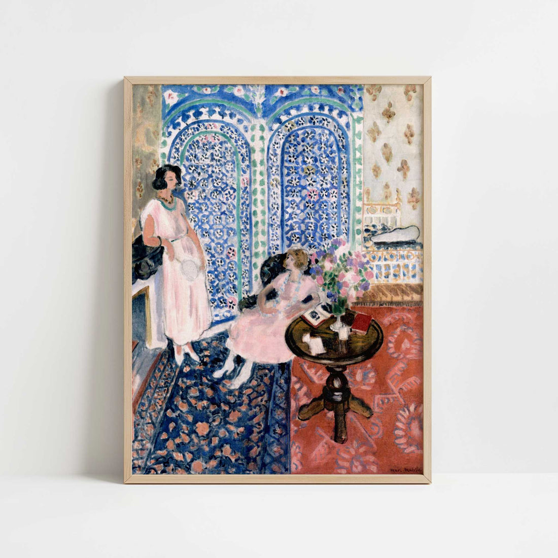 The Moorish Screen (1921) by Henri Matisse – Art Print - Art print in oak frame