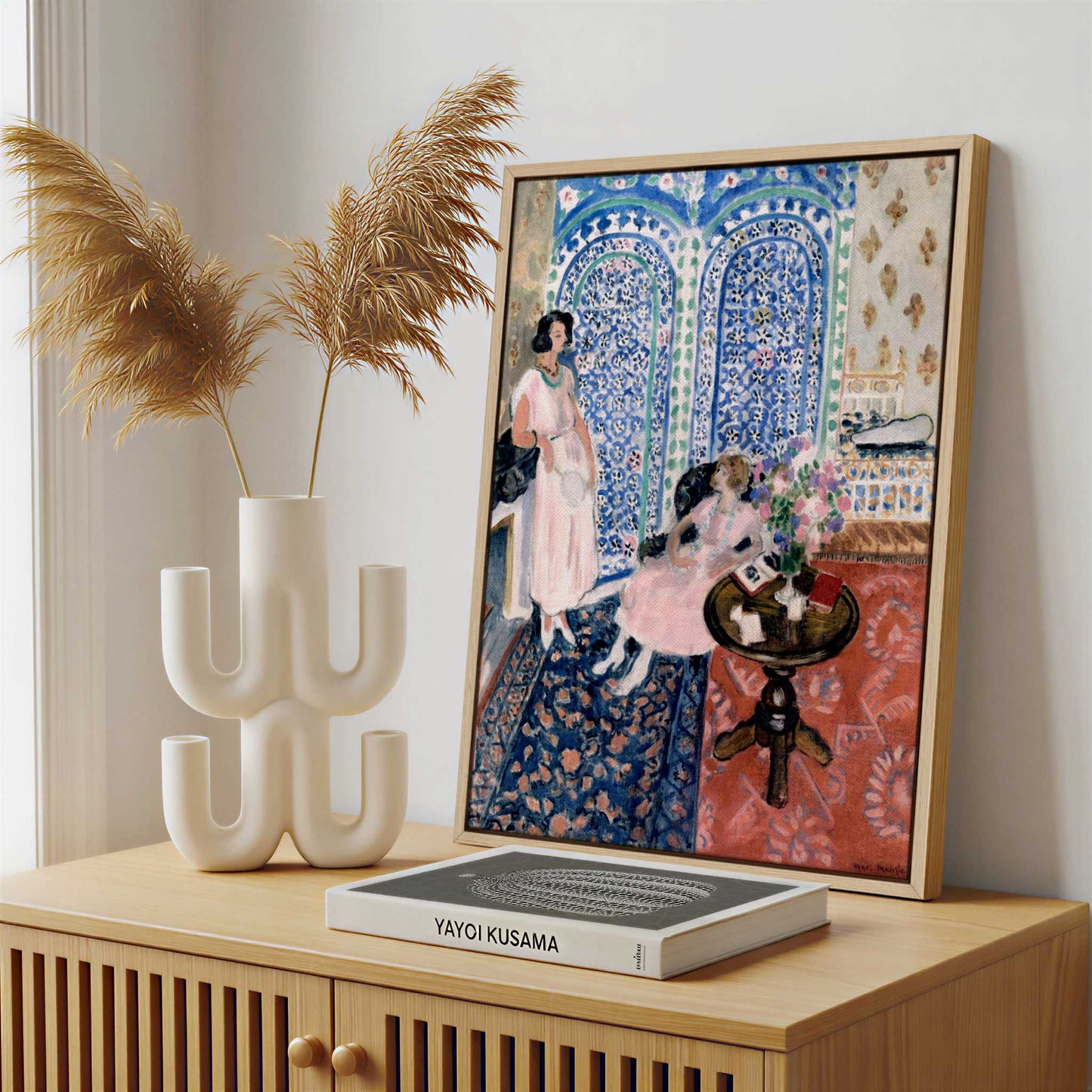 Framed Canvas - Framed canvas in a stylish interior setting