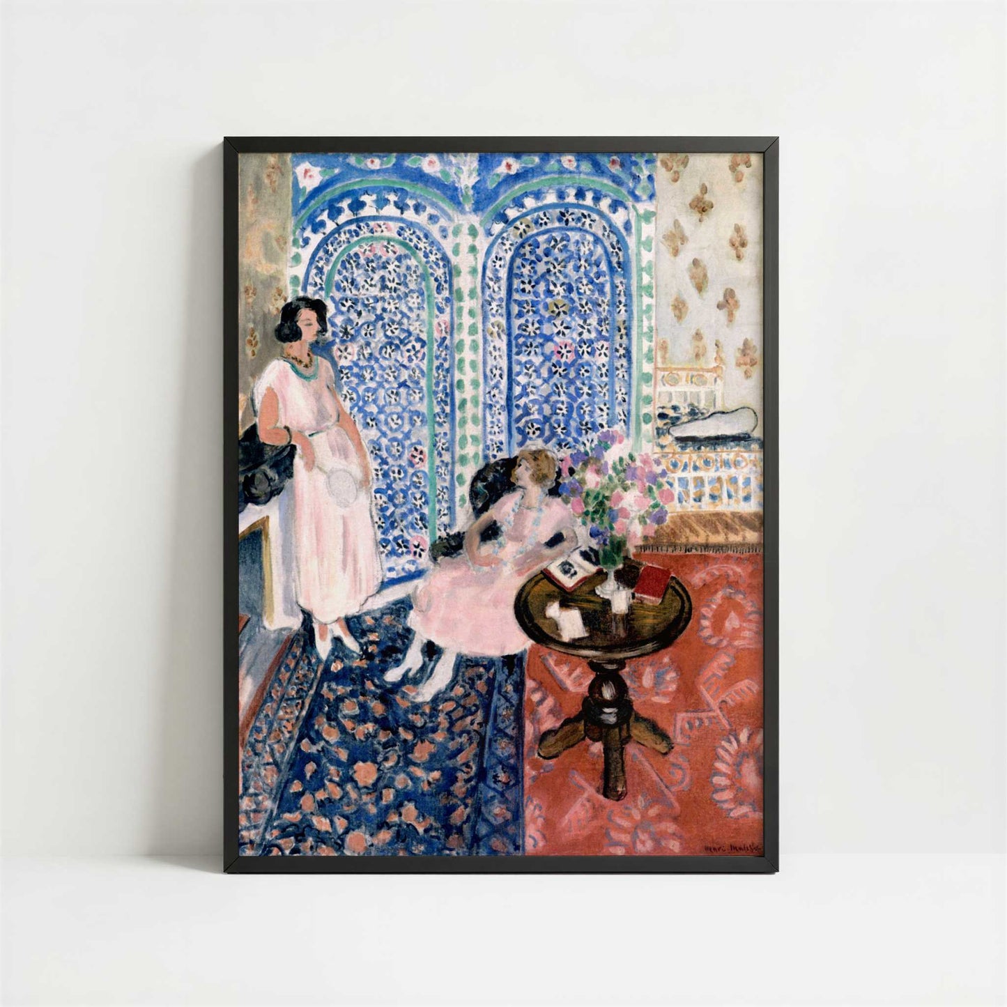 The Moorish Screen (1921) by Henri Matisse – Art Print - Art print in black frame
