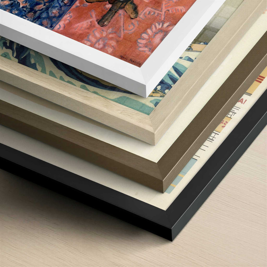 The Moorish Screen (1921) by Henri Matisse – Art Print - Close-up detail of the different frames