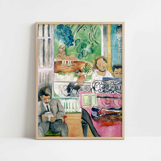 The Music Lesson (1917) by Henri Matisse – Art Print - Art print in oak frame