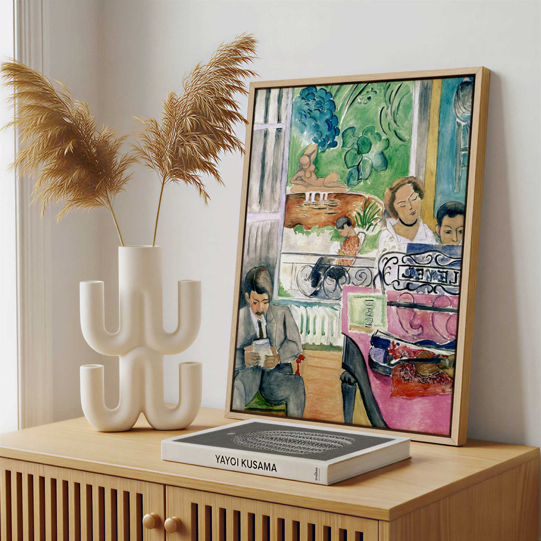 Framed Canvas - Framed canvas in a stylish interior setting