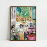 The Music Lesson (1917) by Henri Matisse – Art Print - Art print in dark wood frame