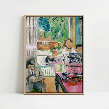 Framed Canvas - Framed canvas in oak color frame