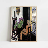 The Painter & his Model (1917) by Henri Matisse – Art Print - Art print in oak frame