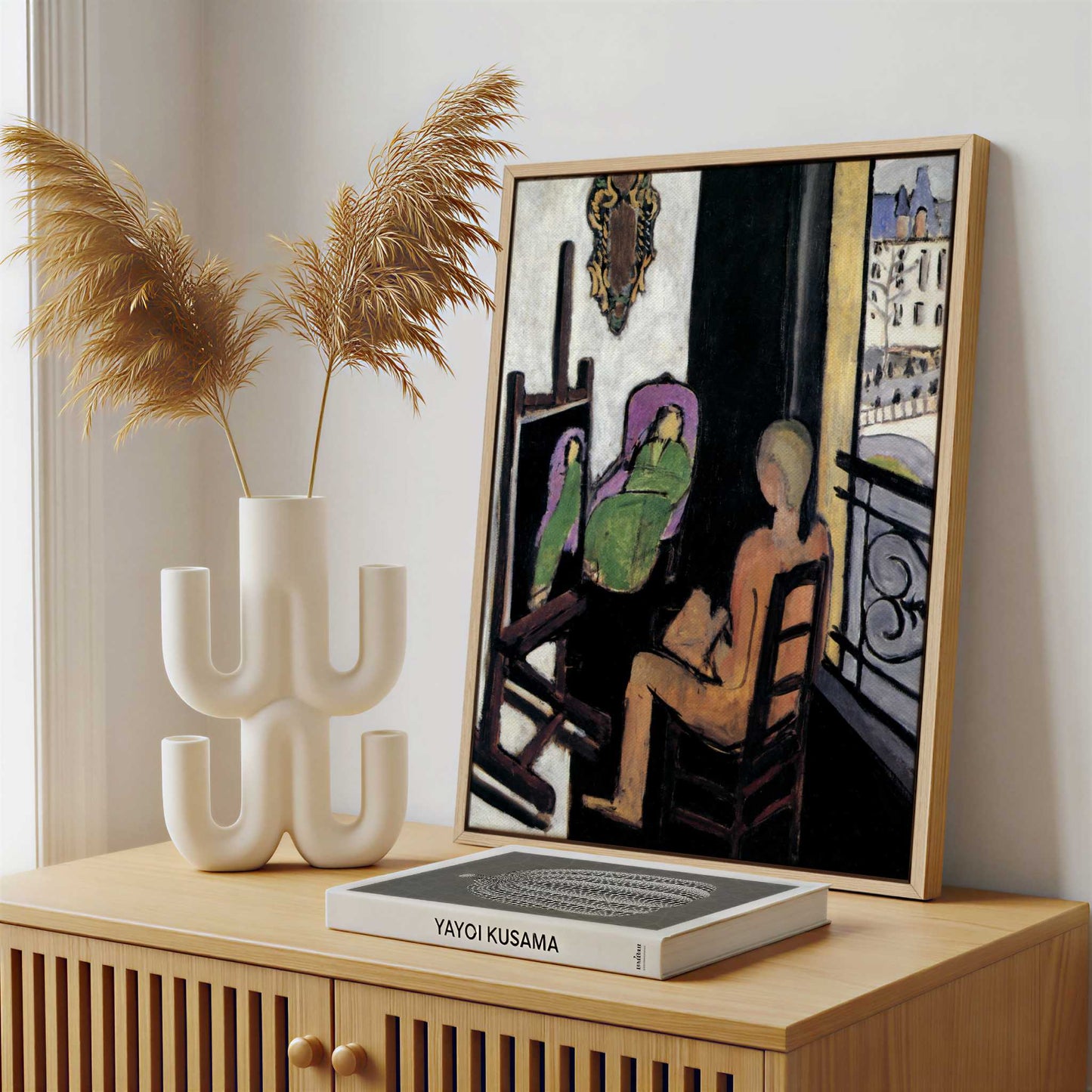 Framed Canvas - Framed canvas in a stylish interior setting