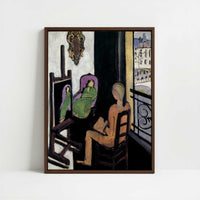 Framed Canvas - Framed canvas in dark wood color frame