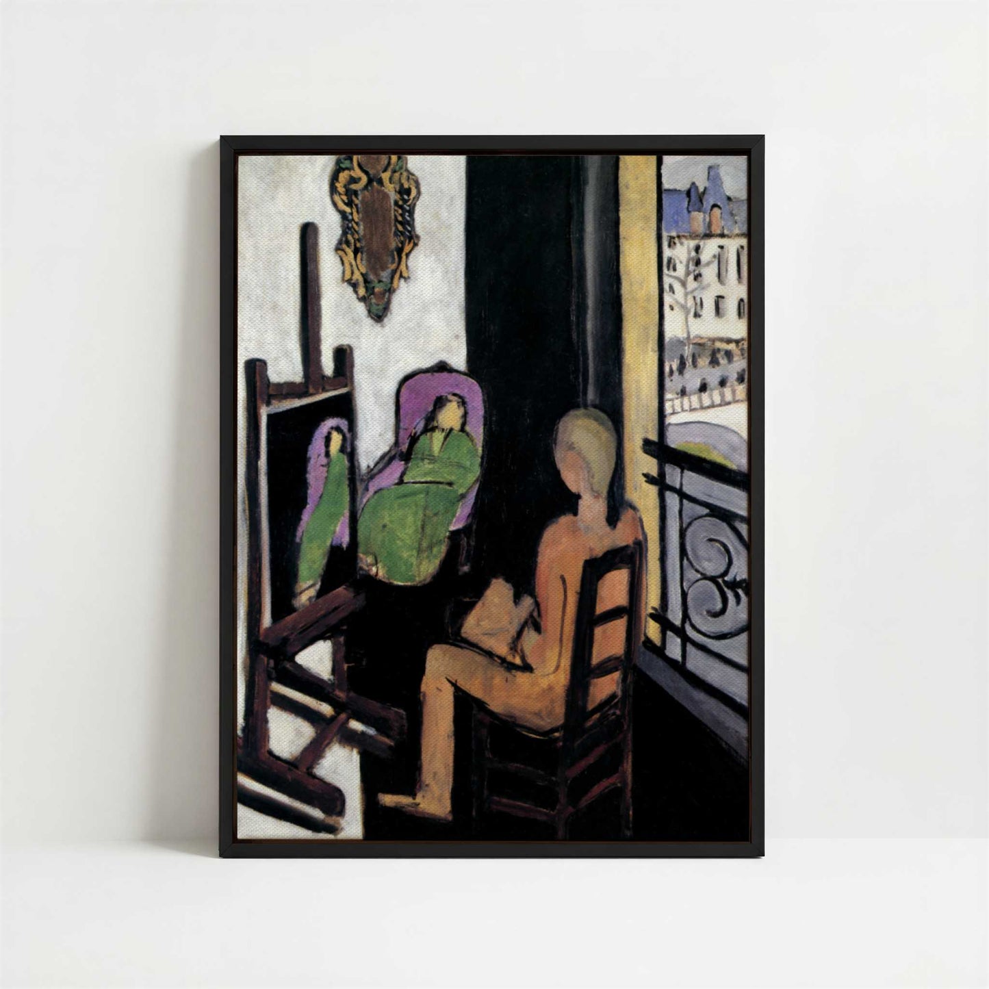 Framed Canvas - Framed canvas in black frame