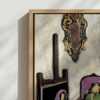 Framed Canvas - Close-up detail and texture of the framed canvas