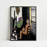 The Painter & his Model (1917) by Henri Matisse – Art Print - Art print in black frame