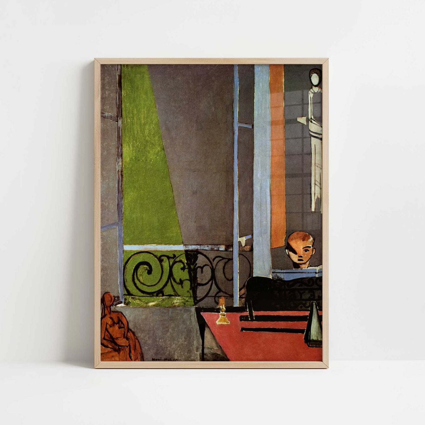 The Piano Lesson (1916) by Henri Matisse – Art Print - Art print in oak frame