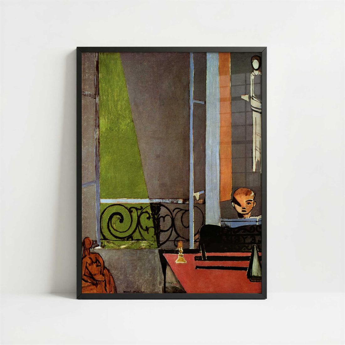 The Piano Lesson (1916) by Henri Matisse – Art Print - Art print in black frame