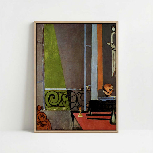 Framed Canvas - Framed canvas in oak color frame
