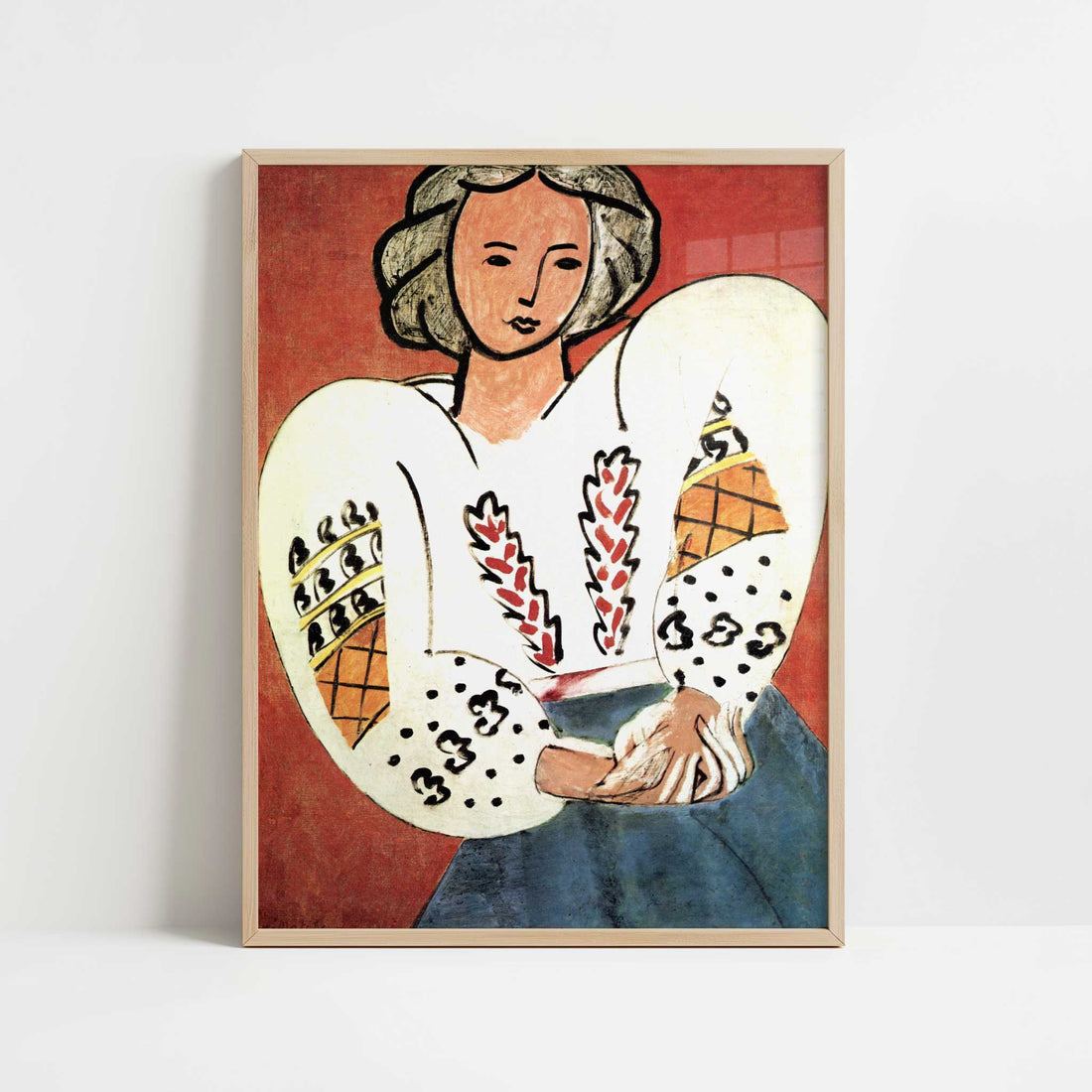 The Rumanian Blouse (1940) by Henri Matisse – Art Print - Art print in oak frame