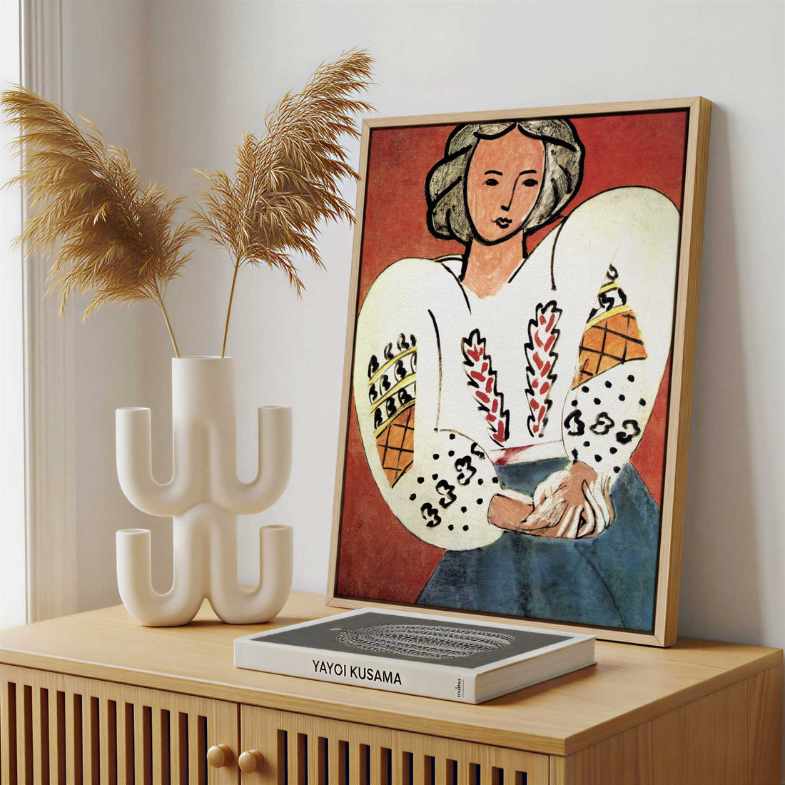 Framed Canvas - Framed canvas in a stylish interior setting