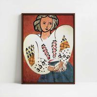 Framed Canvas - Framed canvas in dark wood color frame