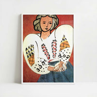 The Rumanian Blouse (1940) by Henri Matisse – Art Print - Art print in white frame