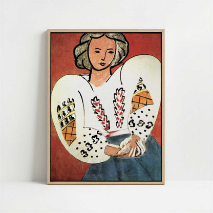 Framed Canvas - Framed canvas in oak color frame