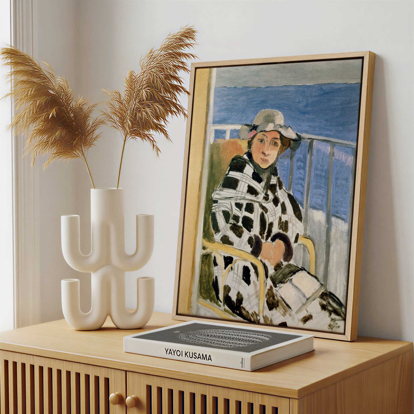 Framed Canvas - Framed canvas in a stylish interior setting