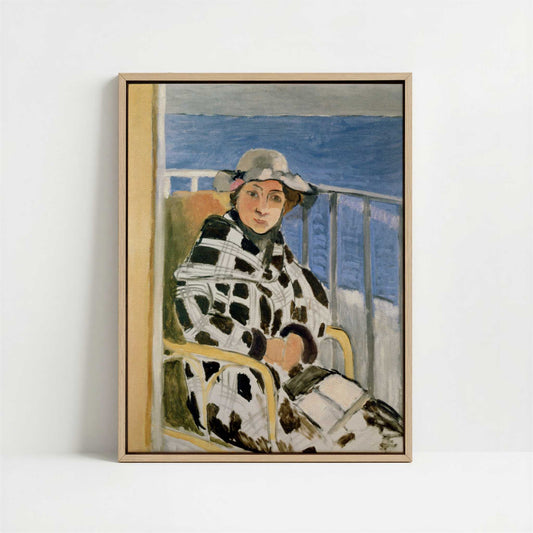 Framed Canvas - Framed canvas in oak color frame