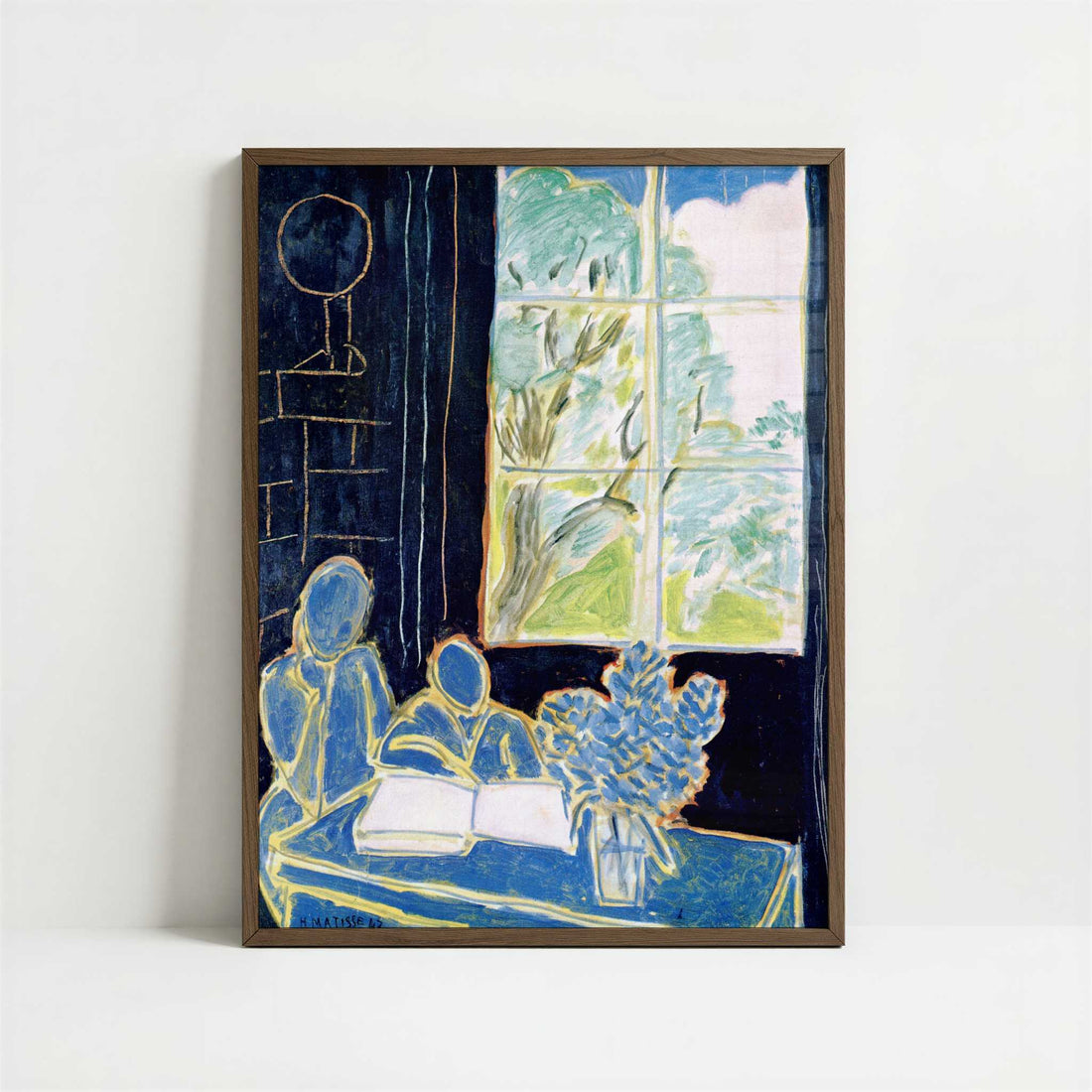 The Silence Living in Houses (1947) by Henri Matisse – Art Print - Art print in dark wood frame