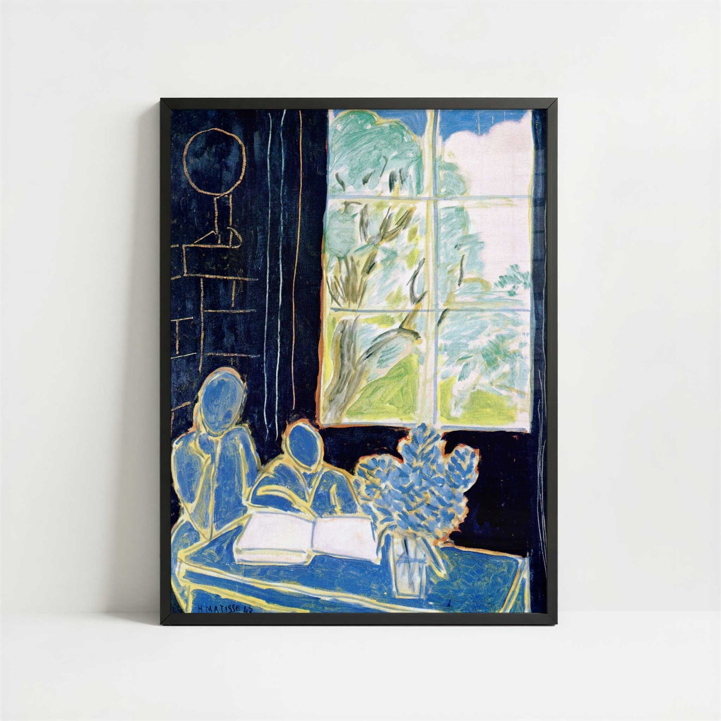 The Silence Living in Houses (1947) by Henri Matisse – Art Print - Art print in black frame
