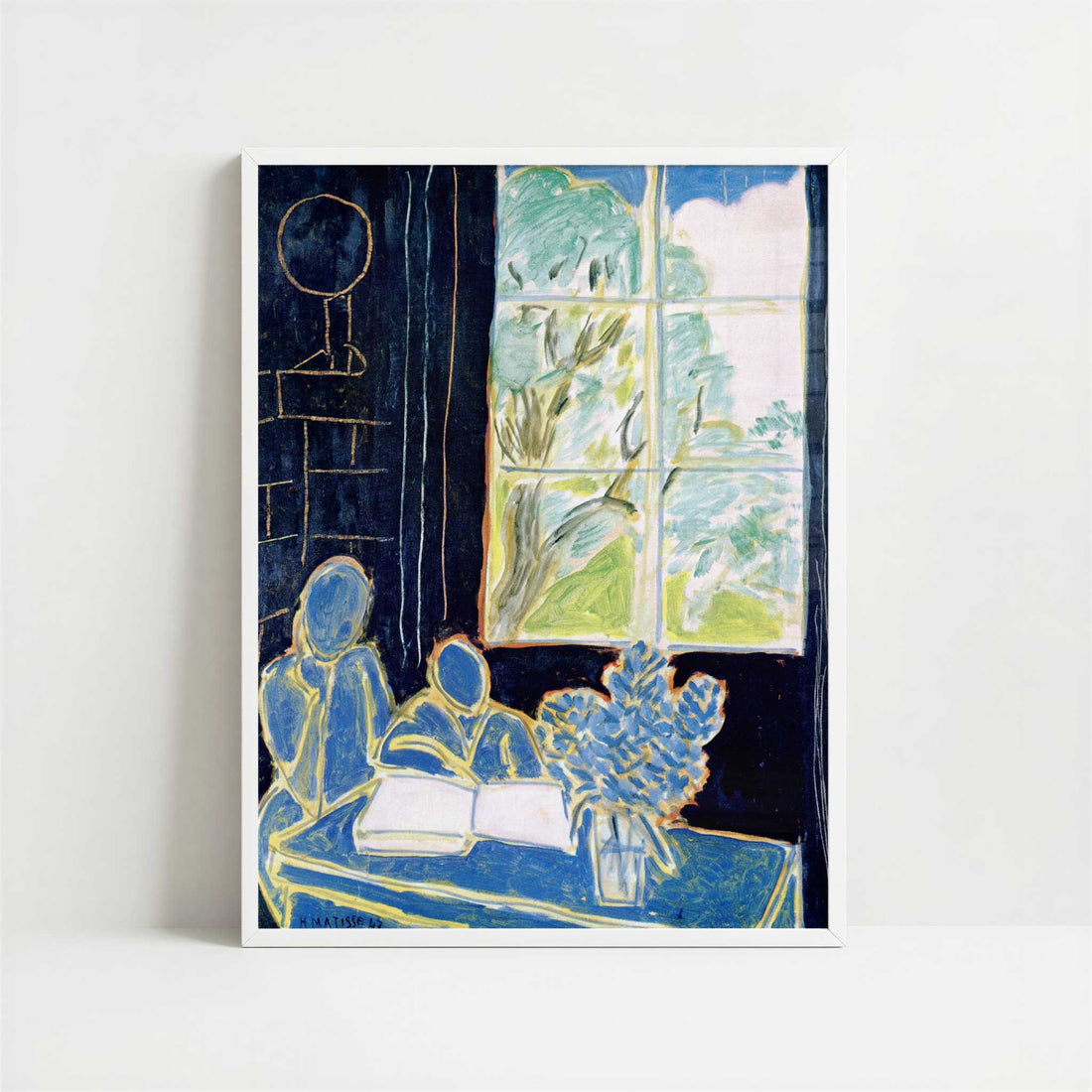 The Silence Living in Houses (1947) by Henri Matisse – Art Print - Art print in white frame