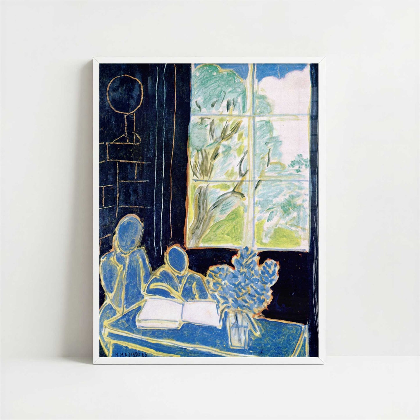 The Silence Living in Houses (1947) by Henri Matisse – Art Print - Art print in white frame