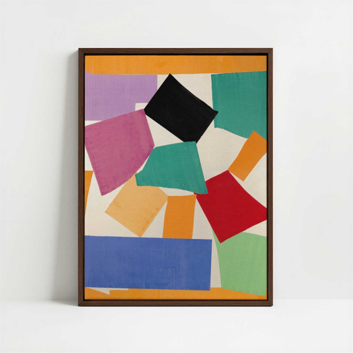 Framed Canvas - Framed canvas in dark wood color frame