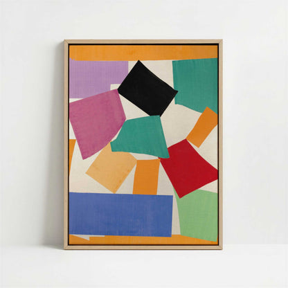 Framed Canvas - Framed canvas in oak color frame
