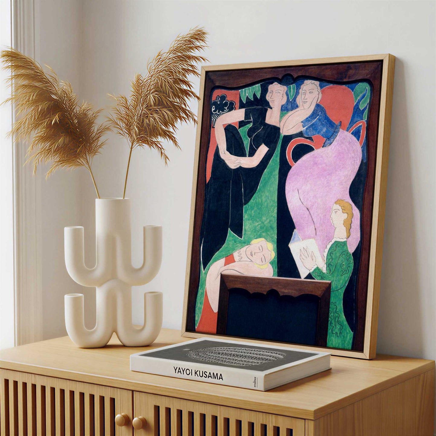 Framed Canvas - Framed canvas in a stylish interior setting