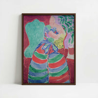 Framed Canvas - Framed canvas in dark wood color frame