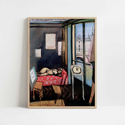 The Studio, Quai Saint-Michel (1916-17) by Henri Matisse – Art Print - Art print in oak frame
