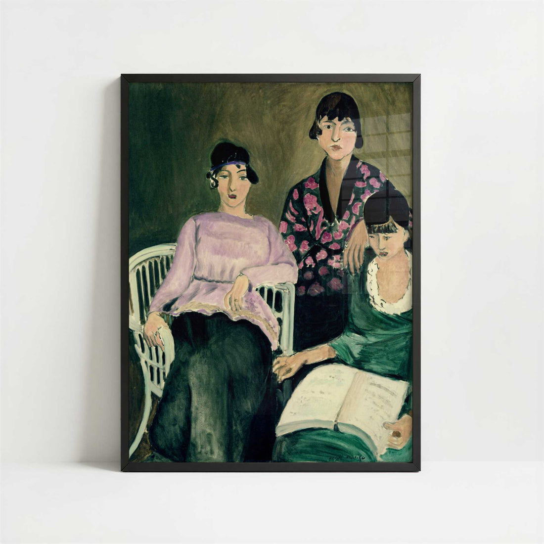 The Three Sisters (1917) by Henri Matisse – Art Print - Art print in black frame