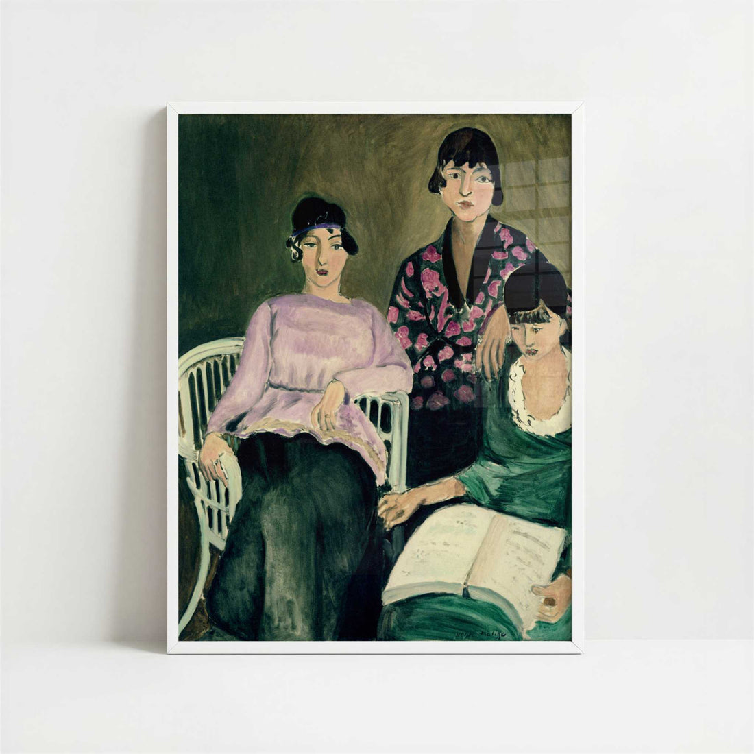 The Three Sisters (1917) by Henri Matisse – Art Print - Art print in white frame