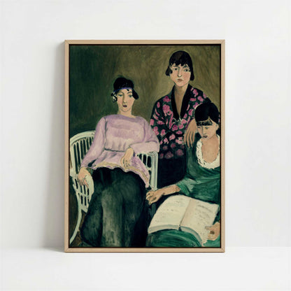 Framed Canvas - Framed canvas in oak color frame