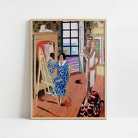 The Three o'Clock Sitting (1924) by Henri Matisse – Art Print - Art print in oak frame