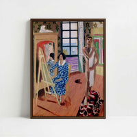 Framed Canvas - Framed canvas in dark wood color frame