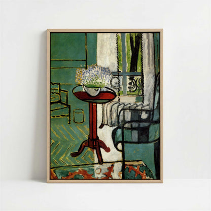 Framed Canvas - Framed canvas in oak color frame