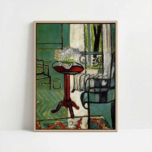 Framed Canvas - Framed canvas in oak color frame