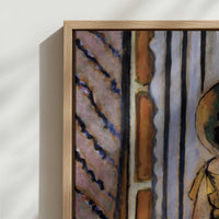 Framed Canvas - Close-up detail and texture of the framed canvas