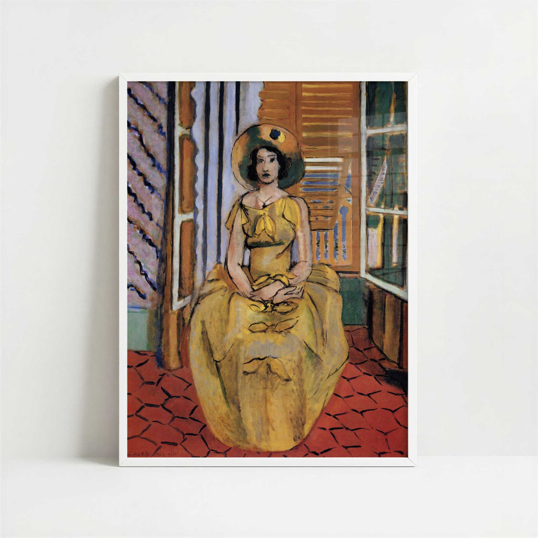 The Yellow Dress (1929-31) by Henri Matisse – Art Print - Art print in white frame